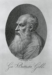 गियोवन बतिस्ता गेली (1498-1563) का पोर्ट्रेट, इतालवी दार्शनिक, लेखक और विद्वान, ज्यूसेप बेनाग्लिया द्वारा उत्कीर्ण (सीए 1796-सीए 1830) द्वारा अज्ञात अज्ञात