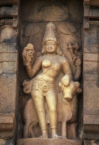 पार्वती, बृहदीश्वर मंदिर, गंगईकोंडा चोलपुरम, तमिलनाडु, भारत को दर्शाती राहत द्वारा अज्ञात अज्ञात