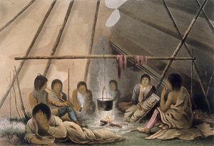 आंतरिक एक क्री भारतीय तम्बू, 1824