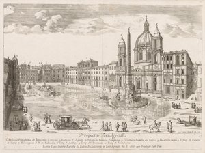 संभावनाओं से Piazza Navona LOCURI रोम Insignes [बारी] 1666। द्वारा लिविन क्रुइल