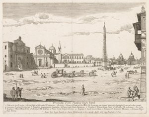 संभावनाओं से Piazza del Popolo LOCURI रोम Insignes [बारी] 1666। द्वारा लिविन क्रुइल