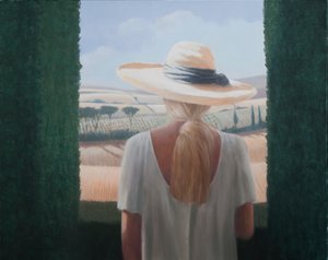 लड़की, बैक व्यू, टस्कनी, 2012 (कैनवास पर एक्रिलिक)