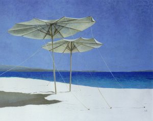 छाता, ग्रीस, 1995 (कागज पर एक्रिलिक)