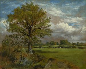 एक घास के मैदान में पेड़, c.1850