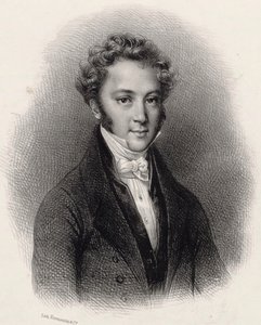 पियानोवादक और संगीतकार इग्नाज़ मोशेल्स का चित्र 1794-1870, सी। 1830. द्वारा लिथोग्राफी फॉरमेंटिन एट सी ..