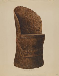 लकड़ी के लॉग चेयर, 1938।