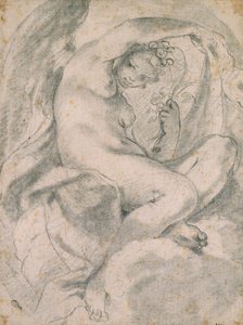 बादलों के बीच एक अप्सरा संभवतः फ्लोरा, 1575-1619 द्वारा Lodovico Carracci