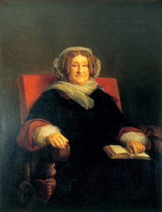 1851 और 1860 के बीच मैडम Clicquot के पोर्ट्रेट, नी पोंसार्डिन 1777-1866, के बीच।
