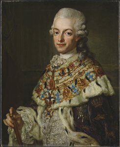 गुस्ताव III डी सुएडे - स्वीडन के राजा गुस्ताव III (1746-1792) का पोर्ट्रेट, पास्च, लोरेंज, द यंगर (1733-1805) द्वारा। कैनवास पर तेल, सीए 1773। आयाम: 77x62 सेमी। राष्ट्रीय संग्रहालय स्टॉकहोम