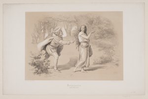 कोंग्सगार्डन, पृ. 69, क्रिश्चियन विन्थर की quot;फ्लाइट ऑफ़ द डियरquot; का चित्रण द्वारा लोरेंज फ़्रिलिच