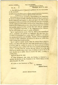 कांग्रेस का एक अधिनियम प्रकाशित करें जो पश्चिमी विभाग या मिसौरी विभाग में कार्यरत अधिकारियों और पुरुषों को वेतन, इनाम और पेंशन प्रदान करता है द्वारा लोरेंजो थॉमस