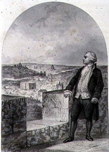 पेरिस के प्राचीर पर ऑनर गेब्रियल रिक्वेटी, काउंट ऑफ मिराब्यू (1749-91), फिलिबर्ट लैंग्लोइस (उत्कीर्णन) द्वारा उकेरा गया द्वारा लुई (बाद) मार्कल