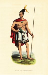 हौआ-हौआ (उवा) के माओरी प्रमुख, तोलागा खाड़ी, उत्तरी द्वीप, न्यूजीलैंड द्वारा लुई अगस्टे डे (बाद) सेन्सन