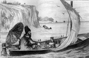 मैं 1837 के फ्रांसीसी संस्करण "रॉबिन्सन क्रूसो"" डेनियल डेफ़ो (डी फ़ो) "रॉबिन्सन क्रूसो" की पुस्तक के लिए एम. डी सेन्सन की ड्राइंग के बाद वर्तमान उत्कीर्णन से प्रेरित था।