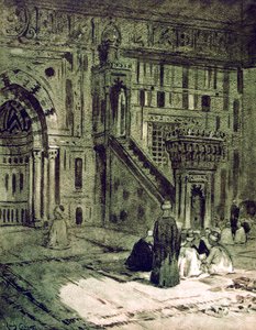 1928 में मिस्र के काहिरा के सुल्तान हसन की मस्जिद में