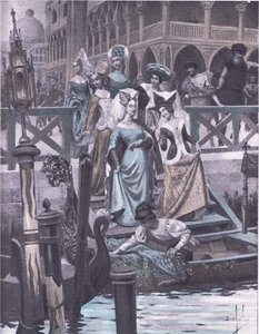ग्रीन गीज़, नवरे सोसाइटी 1930 (लिथो) द्वारा प्रकाशित बोकासियो के डिकैमरन का चित्रण द्वारा लुइस चेलोन