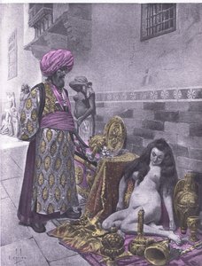 ओस्बेच एंड द कैप्टिव्स, नवरे सोसाइटी 1930 (लिथो) द्वारा प्रकाशित बोकासियो के डिकैमेरॉन से चित्रण