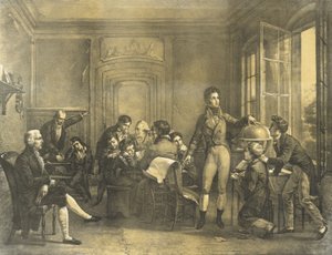लुई-फिलिप टीचिंग भूगोल रीचेनॉ कॉलेज में, पब। 1820 द्वारा लुई चार्ल्स अगस्टे कूडर