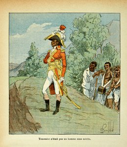 काउंट इमैनुएल डी लास केसेस (1766-1842) की पुस्तक "द मेमोरियल ऑफ सेंट हेलेन" से बॉम्बल्ड लुइस (1862-1927) का चित्रण: पोर्ट्रेट ऑफ टूसेंट लौवर्चर (1743-1803) निजी संग्रह द्वारा लुई चार्ल्स ने बमबारी की