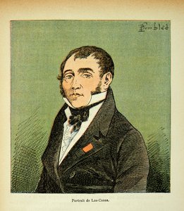 काउंट इमैनुएल डी लास केसेस (1766-1842) द्वारा "द मेमोरियल से सैंट हेलेन" पुस्तक से बॉम्बल्ड लुइस (1862-1927) का चित्रण: लास केसेस का पोर्ट्रेट, निजी संग्रह द्वारा लुई चार्ल्स ने बमबारी की