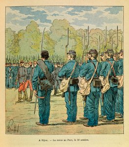 यूजीन सार्जेंट द्वारा L'Armee de l'Est, dit Grenest, लुई बॉम्बल्ड द्वारा सचित्र (1862-1927) (फ्रेंको-जर्मन युद्ध; 1870-1871 का अभियान): डिजॉन में, पार्क में नेशनल गार्ड की पत्रिका अक्टूबर में 19 द्वारा लुई चार्ल्स ने बमबारी की