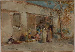मोरक्को के दृश्य, सी। 1871। द्वारा लुई कम्फर्ट टिफ़नी