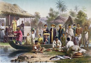 एनामेसे, कम्बोडियन और सियामी कॉस्टयूम, जेनेट लैंग द्वारा फिर से तैयार किए गए और यूजीन सिसरई द्वारा उत्कीर्ण, c.1870 द्वारा लुई डेलापोर्टे