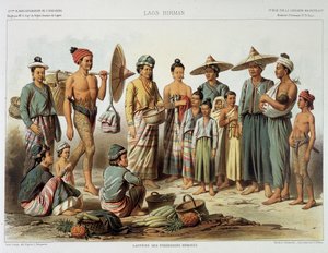 लाओटियन आबादी 1870 के आसपास फ्रांसिस गार्नियर पेरिस द्वारा "" जर्नी डी'एक्सप्लोरेशन एन इंडोचाइन 1866-1868" में