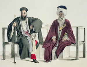 एक ग्रीक पुजारी और एक तुर्क, थिएरी ब्रदर्स द्वारा उत्कीर्ण, 1825 द्वारा लुई डुप्रे