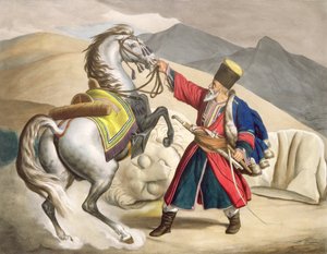 अपने घोड़े के साथ एक टैटार, थियरी ब्रदर्स द्वारा उत्कीर्ण, 1825 द्वारा लुई डुप्रे