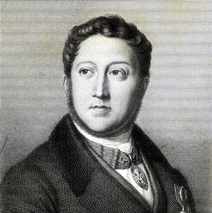 संगीतकार गियोचिनो एंटोनियो रॉसिनी का पोर्ट्रेट 1792-1868, 1836। द्वारा लुई डुप्रे