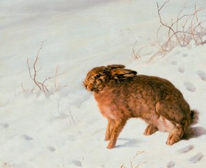 हरे में बर्फ, 1875 द्वारा Louis Ferdinand von Rayski