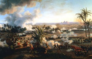 'पिरामिड की लड़ाई', 21 जुलाई 1798, 18वीं सदी के अंत-19वीं सदी की शुरुआत द्वारा लुई फ्रेंकोइस लेज्यून