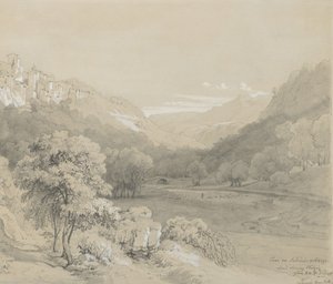 सबाइन हिल्स, 1848 में कैवि का एक दृश्य। द्वारा लुइस गुरलिट