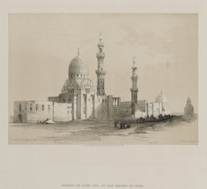 मिस्र और नूबिया, खंड III: खलीफा-काहिरा के मकबरे। मस्जिद आयेद बी [y], 1849। द्वारा लुई हागे