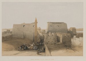 मिस्र और नूबिया, खंड II: लक्सोर के मंदिर में भव्य प्रवेश, 1848।