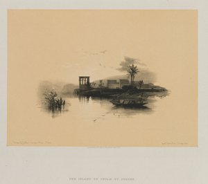 मिस्र और नूबिया, खंड II: फिल का द्वीप, नील नदी पर, नूबिया, 1847। द्वारा लुई हागे
