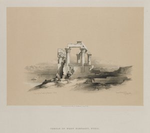 मिस्र और नूबिया, खंड II: कार्दिश, नूबिया, 1848 के मंदिर के अवशेष। द्वारा लुई हागे