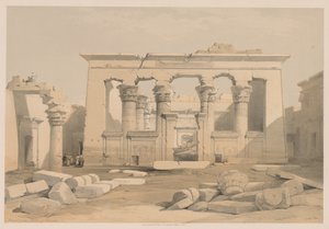 मिस्र और नूबिया: खंड I - नंबर 28, 1838 के कलाबशी मंदिर का पोर्टिको।
