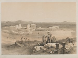 मिस्र और नूबिया, वॉल्यूम I: फिलै के द्वीप का सामान्य दृश्य, नूबिया, 1846। द्वारा लुई हागे