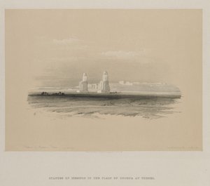 मिस्र और नूबिया, वॉल्यूम I: मूर्तियों के मेमन, थेब्स, 1846। द्वारा लुई हागे