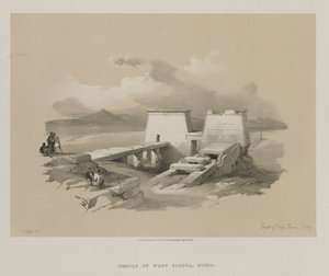 मिस्र और नूबिया, खंड I: वादी सबौआ का मंदिर, नूबिया, 1846। द्वारा लुई हागे