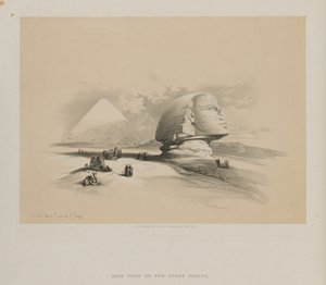 मिस्र और नूबिया, वॉल्यूम I: द ग्रेट स्फिंक्स, पिरामिड ऑफ़ गीज़ीह, 1846। द्वारा लुई हागे