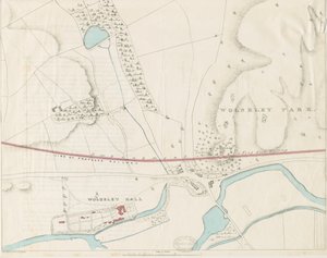 वॉल्स्ले हॉल: टिंट के ऊपर लिथोग्राफ, एनडी [1806-1885] द्वारा लुई हागे