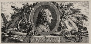 लुई-जोसेफ मस्केलियर द्वारा उत्कीर्ण जीन फिलिप रमेउ (1683-1764) का पोर्ट्रेट द्वारा लुईस जोसेफ I मास्केलियर