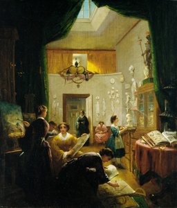 महिला कला वर्ग, ca. 1868। द्वारा लुइस लैंग