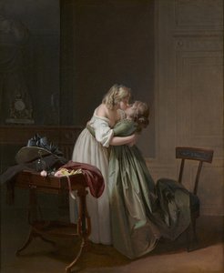 दो युवा महिलाओं Kissing दो युवा महिलाओं sembrassant, सीए 1790-1794।