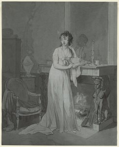 एक चिमनी के सामने महिला, सी। 1803। द्वारा लुई लियोपोल्ड बोइली