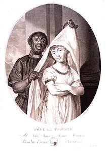 एज़ यू फाइंड हर, जी लैंकॉन द्वारा उकेरा गया, c.1840 (इस्पात उत्कीर्णन) (b/w फोटो) द्वारा लुइस मैरी सिसिल