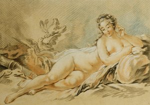 फ्रेंकोइस बाउचर के बाद वीनस रेस्टिंग; Le Repos de Venus, फ्रेंकोइस बाउचर के बाद, 1774 द्वारा लुई मारिन बोनट